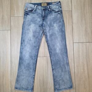 Dear John Playback Comfort Straight Jeans Womens 27 Light Wash Stretch Denim